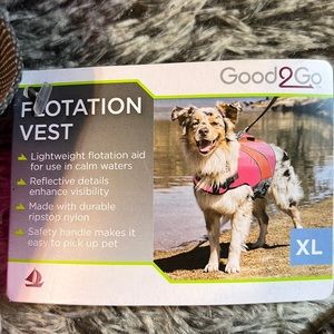 Doggie life vest Neon pink and orange